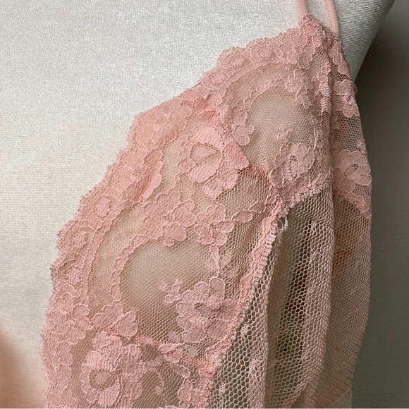 Vintage USA Y2K Babydoll Coquette Mesh Lace Camisole Teddy Chemise Top Peignoir - Picture 15 of 16